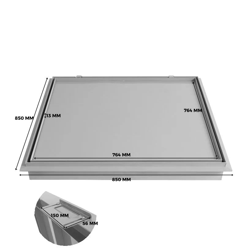 Vista lateral 80 × 80 cm